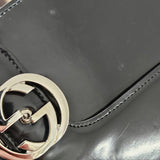 Gucci Patent Leather Interlocking G Shoulder Bag