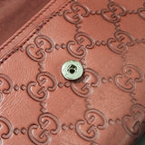 Gucci Metallic Guccissima Leather Lovely Heart Continental Wallet