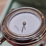 Gucci Silver Tone Multicolor Bezel Women Watch