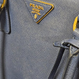 Prada Blue Saffiano Lux Galleria Handbag