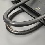 Céline Smooth Black Leather Luggage Handbag