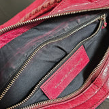 Balenciaga Red Leather City Handbag