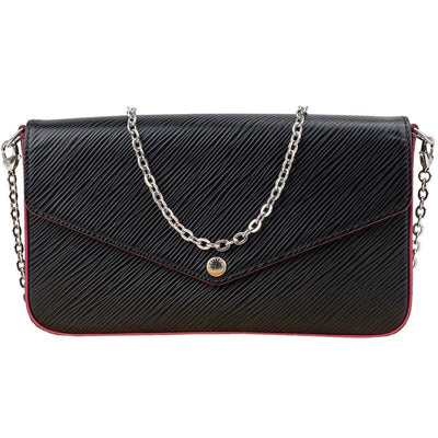 Louis Vuitton Noir Epi Leather Pochette Felicie Crossbody Bag