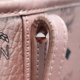 MCM Metallic Monogram Visetos Studded Liz Shopper Shoulder Bag