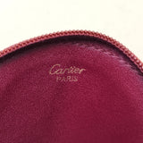 Must de Cartier Bordeaux Leather Coin Purse Wallet