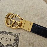 Gucci Monogram GG Leather Reversible Turnlock Supreme Belt (90 / 36)