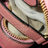 Gucci Pink Leather GG Soho Crossbody Bag