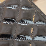 Chanel Quilted Patent Leather CC Clutch
