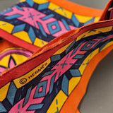 Hermès Belles Du Mexique Silk Twilly Tuch Scarf