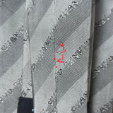 Chanel Striped Emblem Silk Tie Krawatte