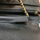 Chanel Quilted Caviar Leather Wallet On Chain Crossbody Bag - vintageandkickz