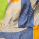 Miu Miu Multicolor Printed Shirt Button Knot Maxi Dress (40)