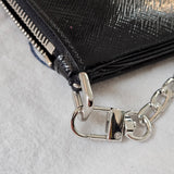 Prada Saffiano Patent Leather Flower Shoulder Bag