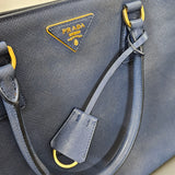 Prada Blue Saffiano Lux Galleria Handbag