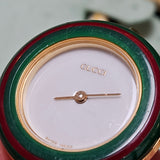Gucci Gold Tone Multicolor Bezel Women Watch