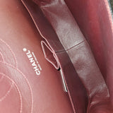 Chanel Quilted Caviar Leather Palladium Jumbo Double Flap Crossbody Bag
