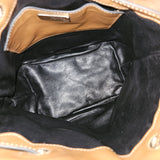 Prada Brown Soft Calf Fringe Bucket Handbag