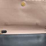 Valentino Garavani Black Leather Rockstud Flap Clutch