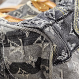 Louis Vuitton Limited Monogram Denim Patchwork Speedy 30 Handbag
