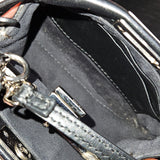 Fendi Black Leather Floral Mini Peekaboo Handbag