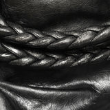 Miu Miu Vitello Leather Braided Handle Tote Shoulder Bag
