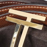 Hermès Brown Leather Perforated H Reversible Belt