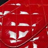 Chanel Quilted Patent Leather Wallet On Chain Crossbody Bag