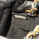 Chanel Quilted Leather Micro Cube Crossbody Bag