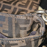Fendi FF Monogram Big Baguette Buckle Shoulder Bag