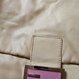Fendi Beige Leather Baguette Mamma Handbag