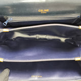 Celine Navy Boxcalf Leather Horse Carriage Triomphe Shoulder Bag