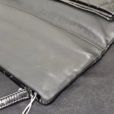 Chanel Quilted Patent Leather Fold-Over CC Clutch Bag