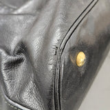 Yves Saint Laurent Black Leather Large Muse Handbag