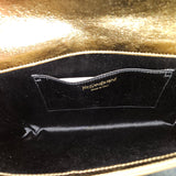 Yves Saint Laurent Crinkled Metallic Leather Cassandre Clutch