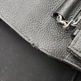 Chanel Quilted Caviar Leather Wallet On Chain Crossbody Bag