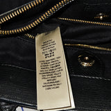 Burberry Black Leather Banner Handbag