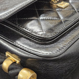 Chanel Aged Calfskin Vintage Rope Strap Single Flap Shoulder Bag