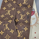 Louis Vuitton Silk Monogram LV Stories Bandeau Tuch Scarf