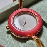 Gucci Gold Tone Multicolor Change Bezel Women Watch