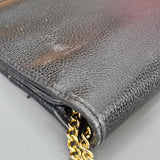 Christian Dior Grained Leather Vintage Chain Bifold Crossbody Bag