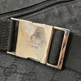 Gucci Black Monogram GG Canvas Belt Crossbody Bag