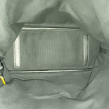 MCM Monogram Visetos Black and White Vertical Stripe Liz Shopper Shoulder Bag