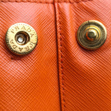 Prada Orange Saffiano Leather Galleria Handbag