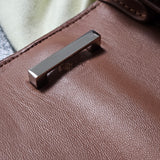 Burberry Brown Leather SM TB Box Crossbody Bag