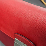 Prada Saffiano Leather Bicolor Shoulder Bag