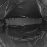Gucci Black Leather Bamboo Hobo Shoulder Bag