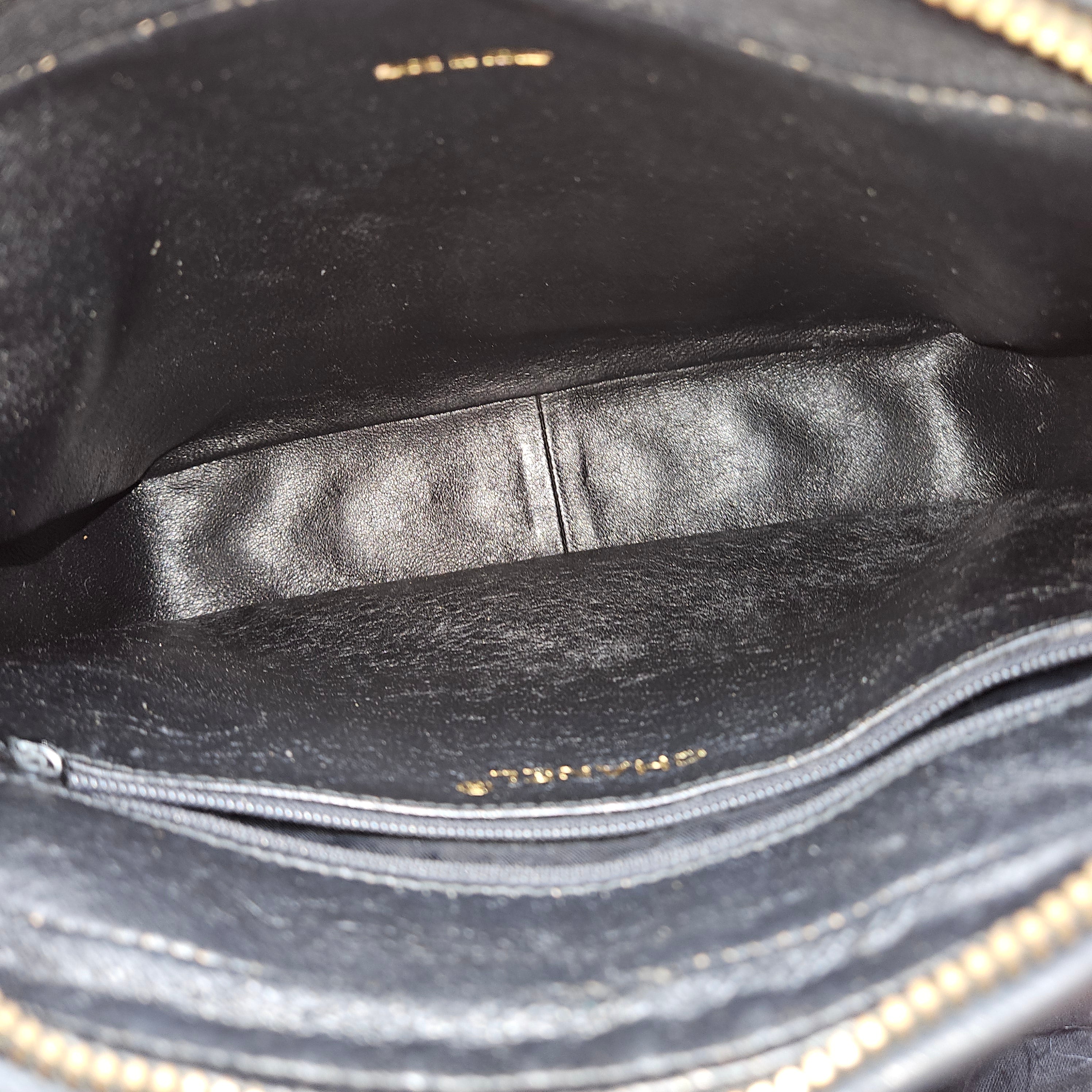 Chanel Quilted Lambskin Chevron Camera Crossbody Bag - vintageandkickz