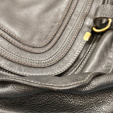 Chloé Noir Grained Calfskin Marcie Handbag