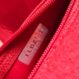 Chanel Rouge Cotton 24K Gold Halfmoon Single Flap Shoulder Bag