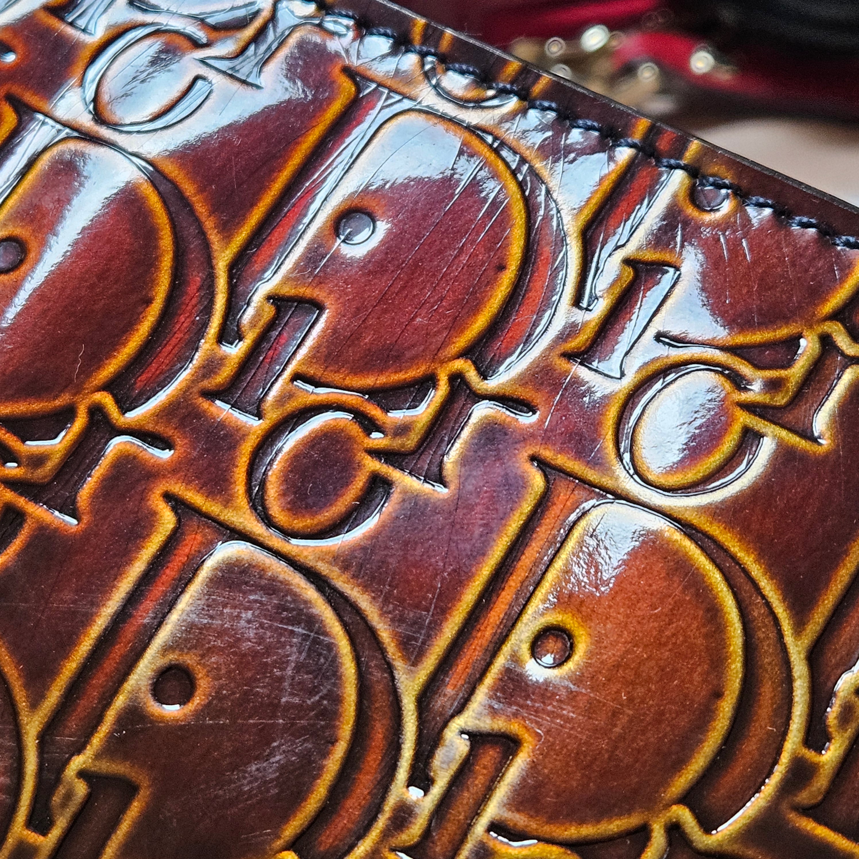 Christian Dior Patent Leather Oblique Monogram Maris Handbag - vintageandkickz